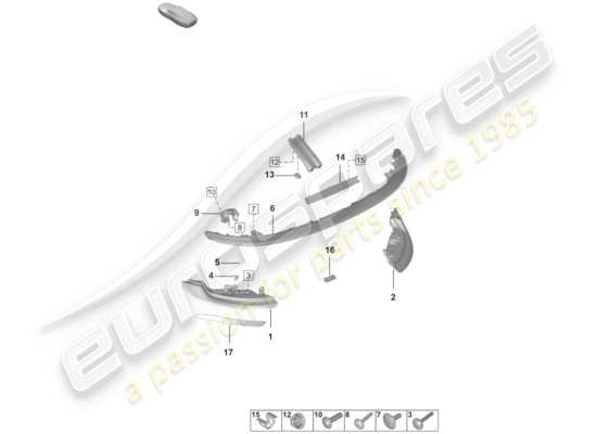 a part diagram from the Porsche 992 (2020) parts catalogue