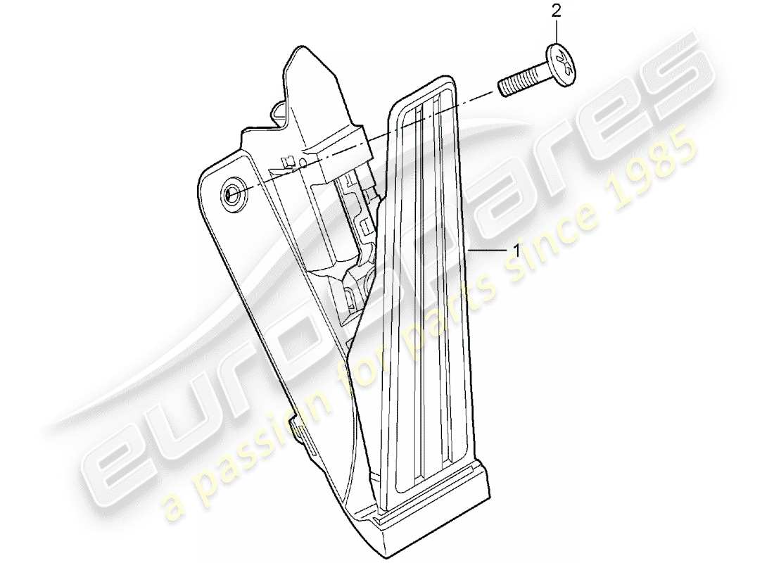 Porsche 997 (2006) Pedals Part Diagram