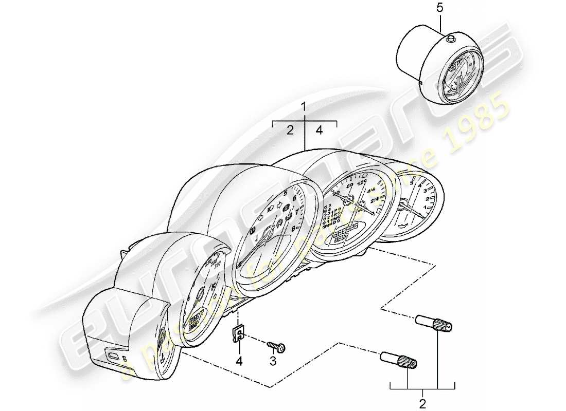 Porsche 997 (2006) Instruments Part Diagram