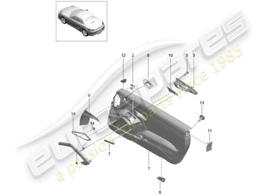 a part diagram from the Porsche Boxster 981 (2014) parts catalogue