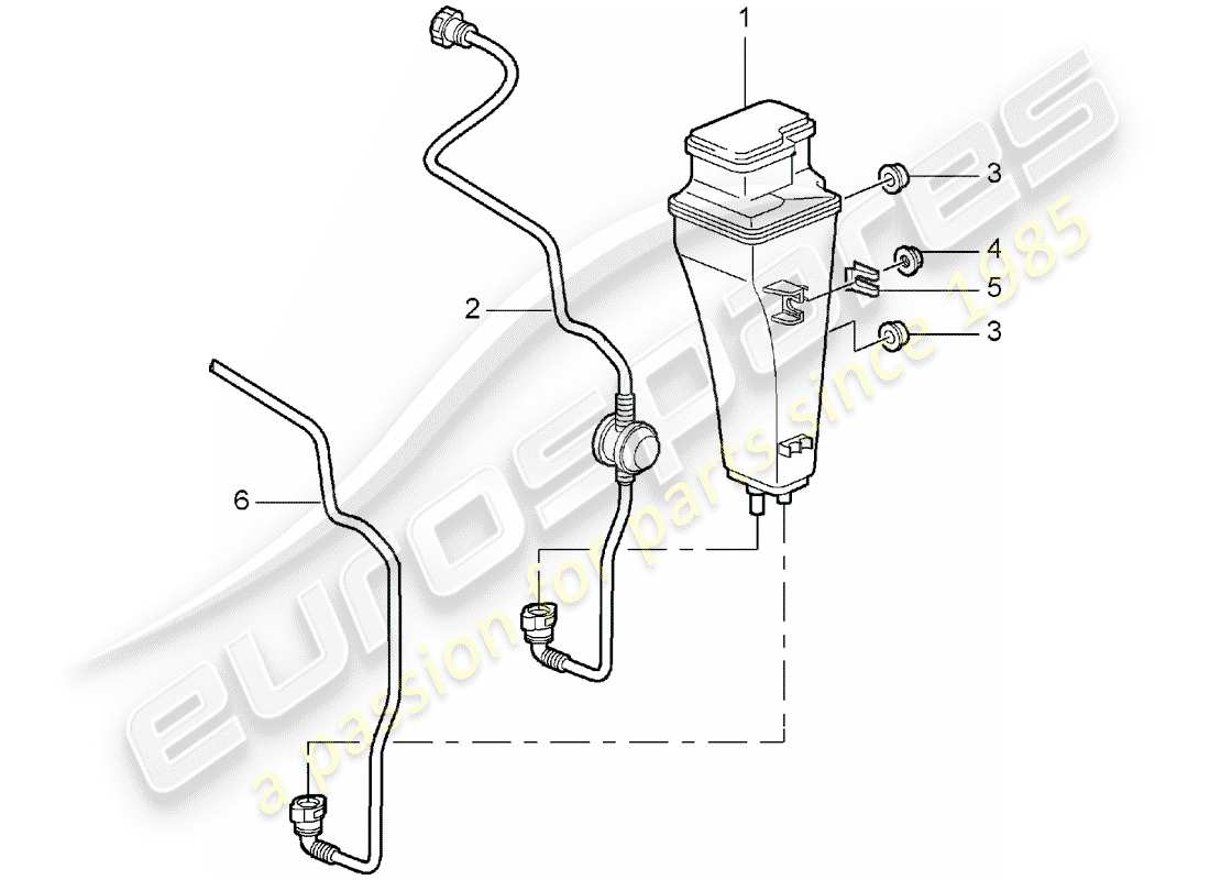 Porsche Boxster 987 (2007) EVAPORATIVE EMISSION CANISTER Part Diagram