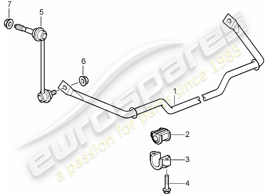 Porsche Boxster 987 (2007) stabilizer Part Diagram
