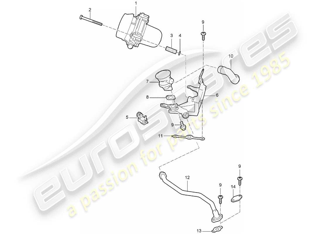 Porsche Boxster 987 (2008) AIR INJECTION Part Diagram