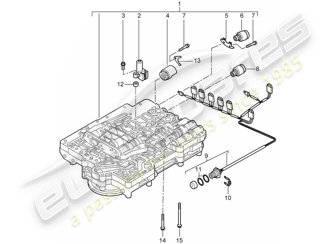 Porsche Boxster 987 (2008) tiptronic Part Diagram