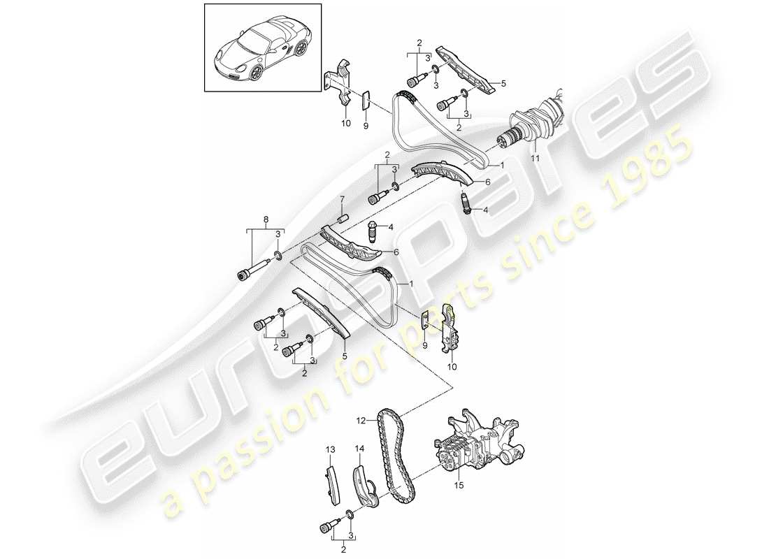 Porsche Boxster 987 (2010) VALVE CONTROL Part Diagram