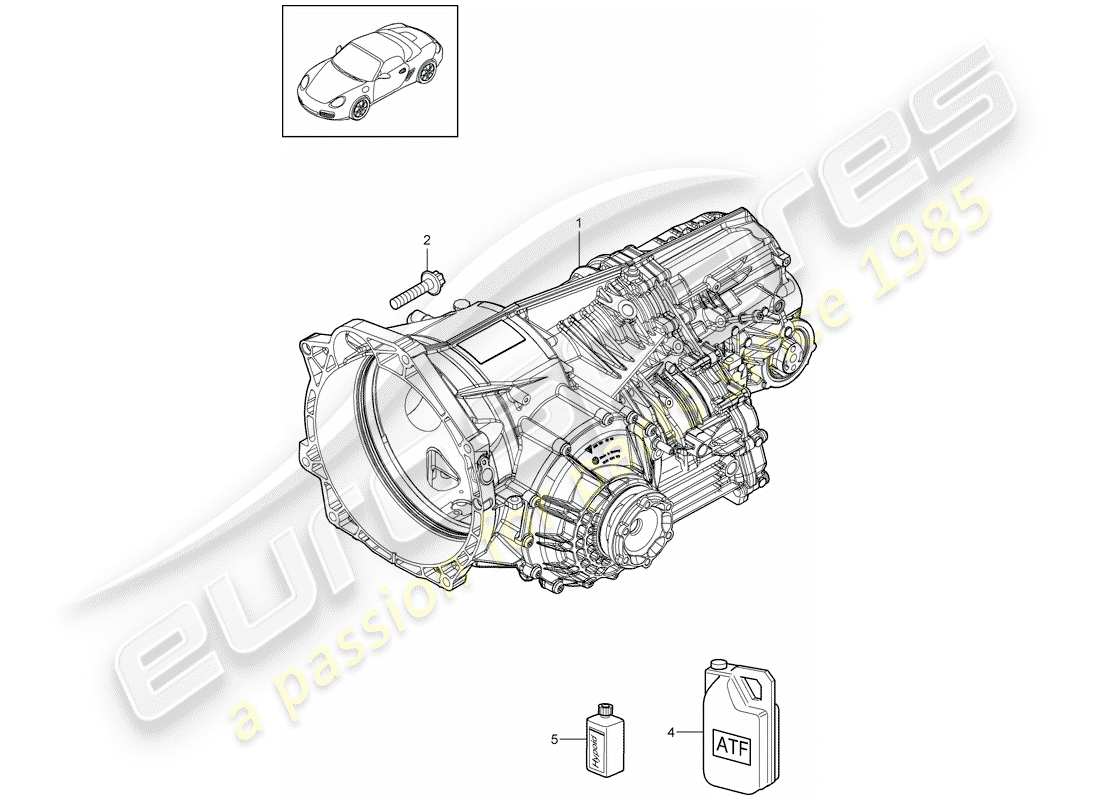 Porsche Boxster 987 (2010) - PDK - Part Diagram