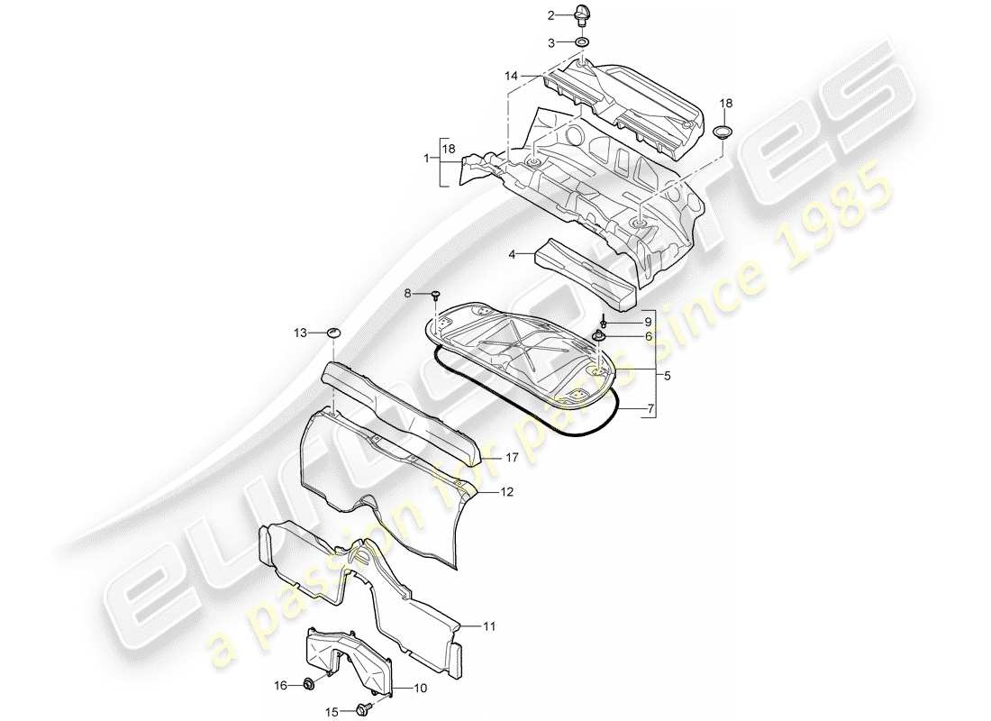 Porsche Boxster 987 (2010) trims Part Diagram