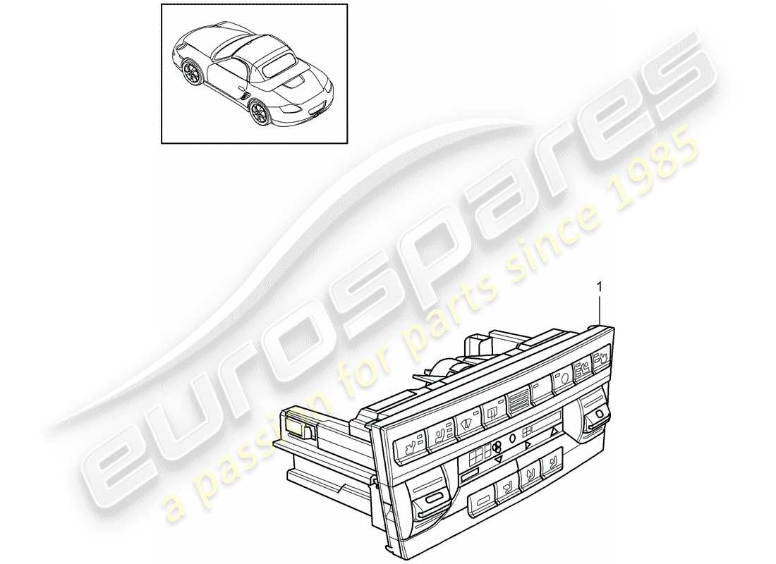 Porsche Boxster 987 (2010) CONTROL SWITCH Part Diagram