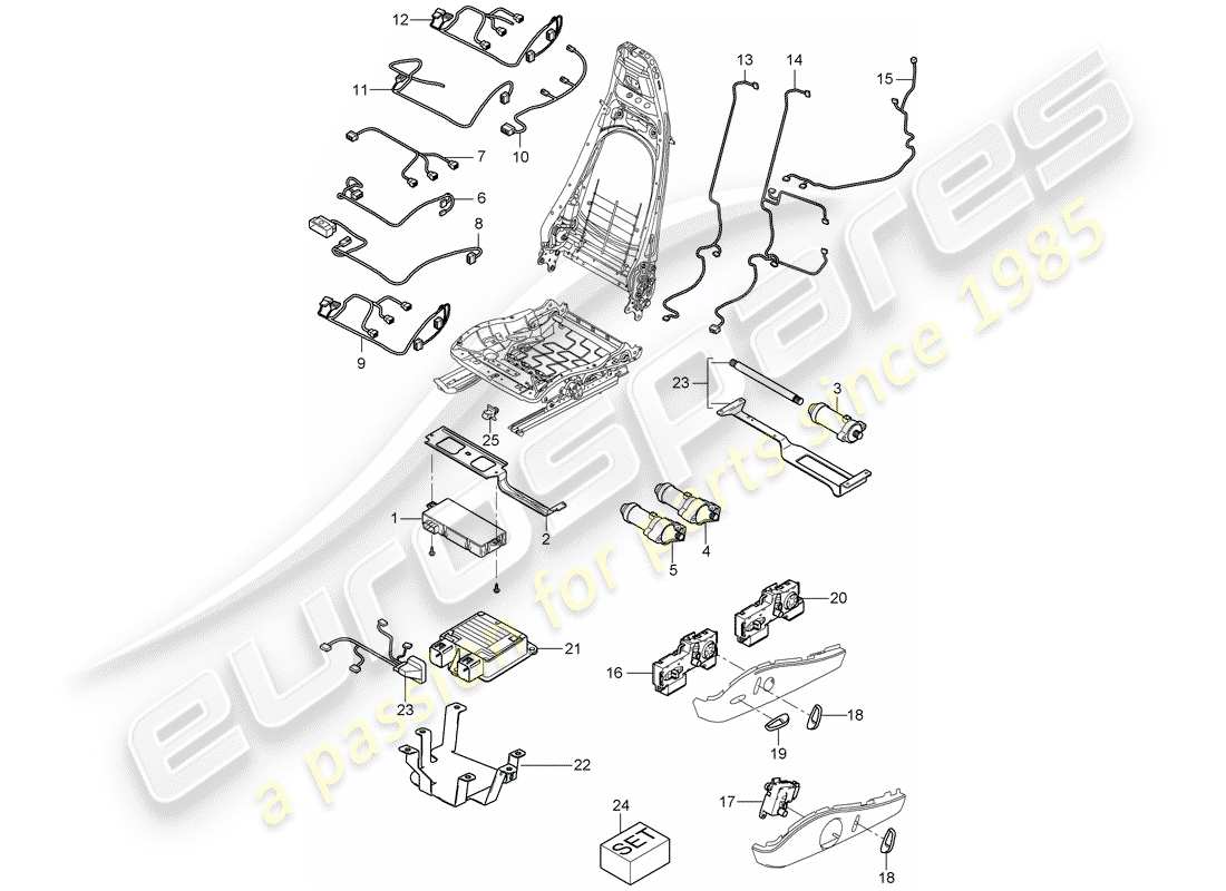 Porsche Boxster 987 (2010) wiring harnesses Part Diagram