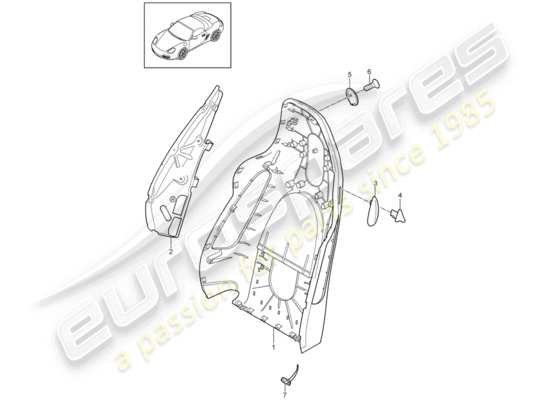 a part diagram from the Porsche Boxster 987 (2010) parts catalogue