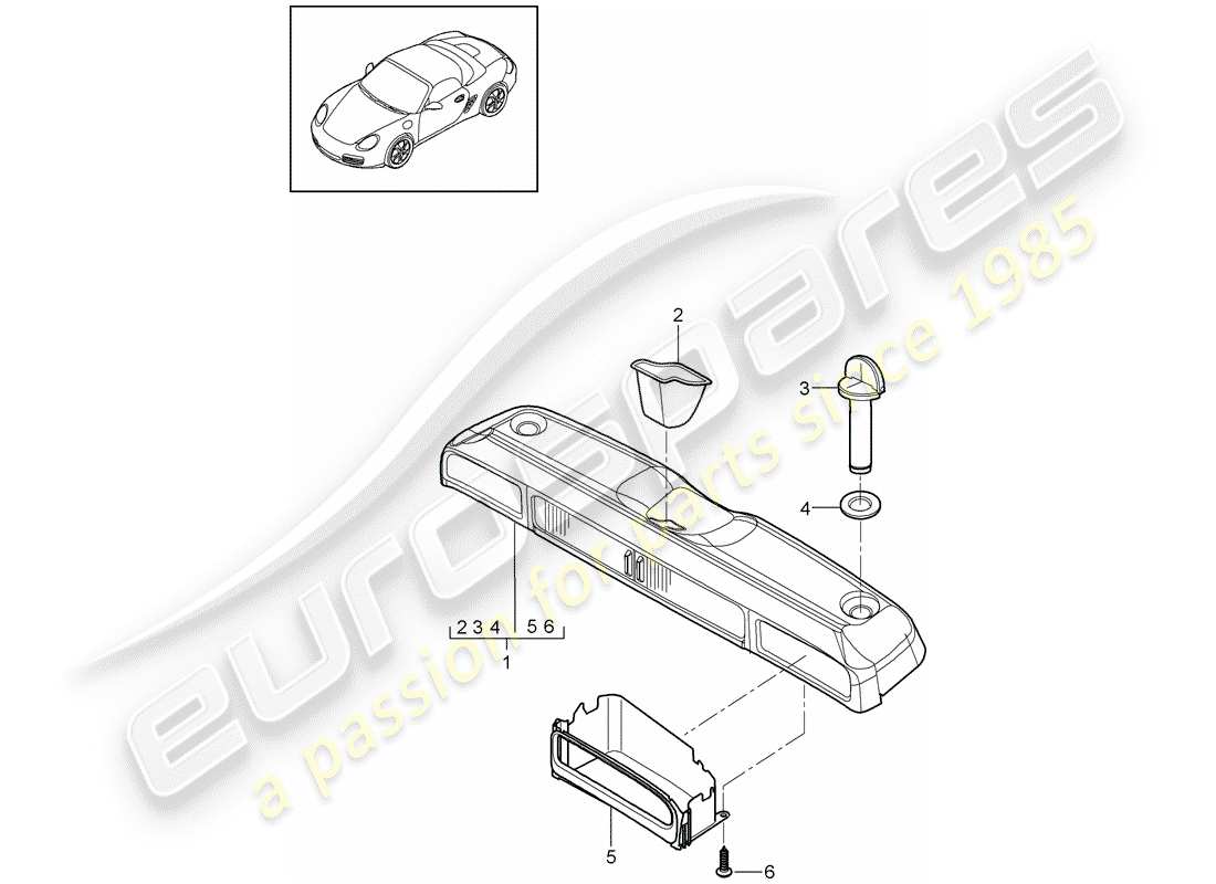 Porsche Boxster 987 (2011) STOWAGE BOX Part Diagram