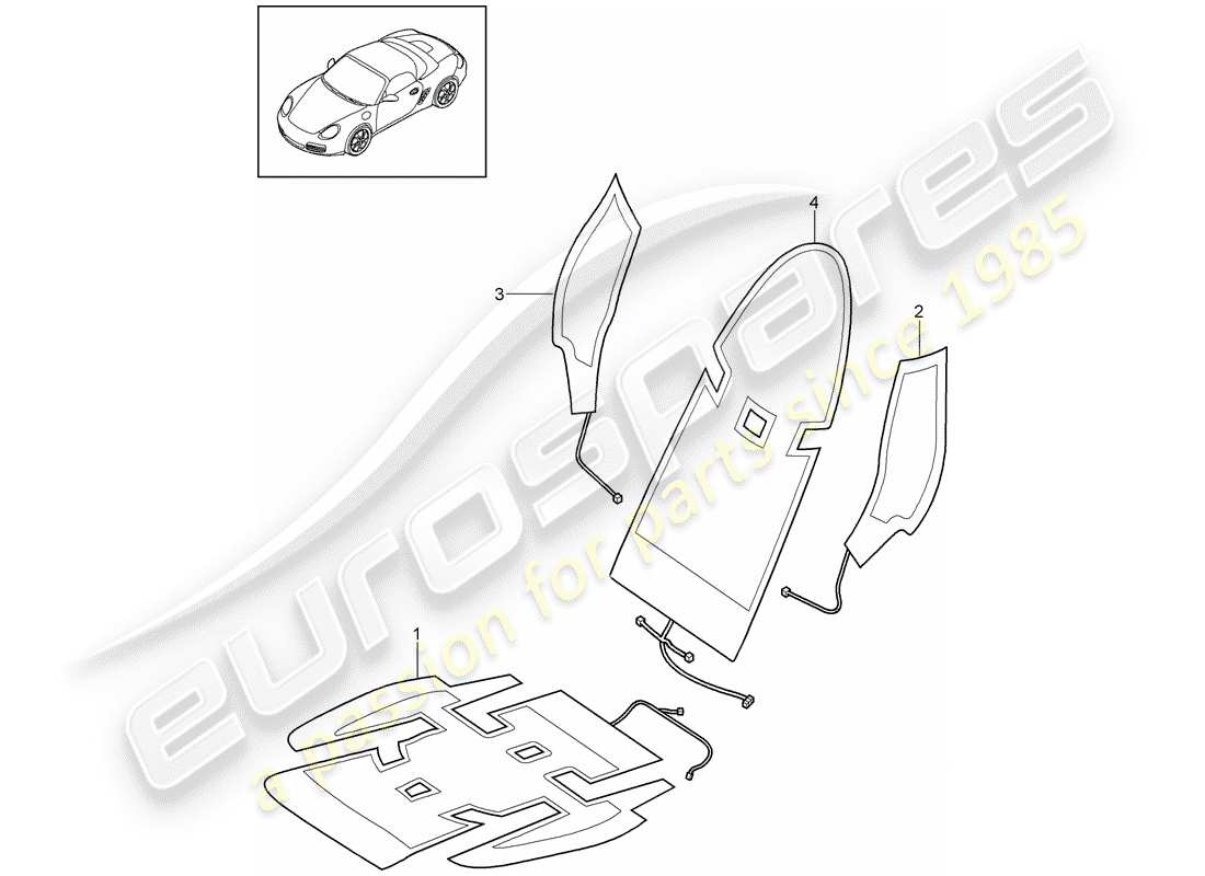 Porsche Boxster 987 (2011) HEATER Part Diagram