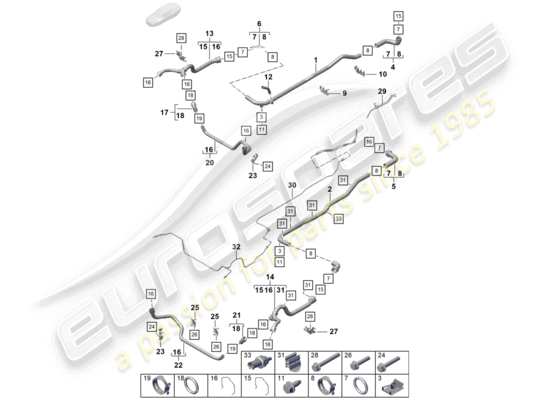 a part diagram from the Porsche Boxster Spyder (2020) parts catalogue