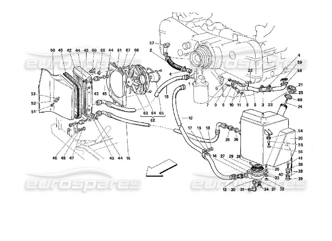 Ferrari 512 TR Lubrication Parts Diagram
