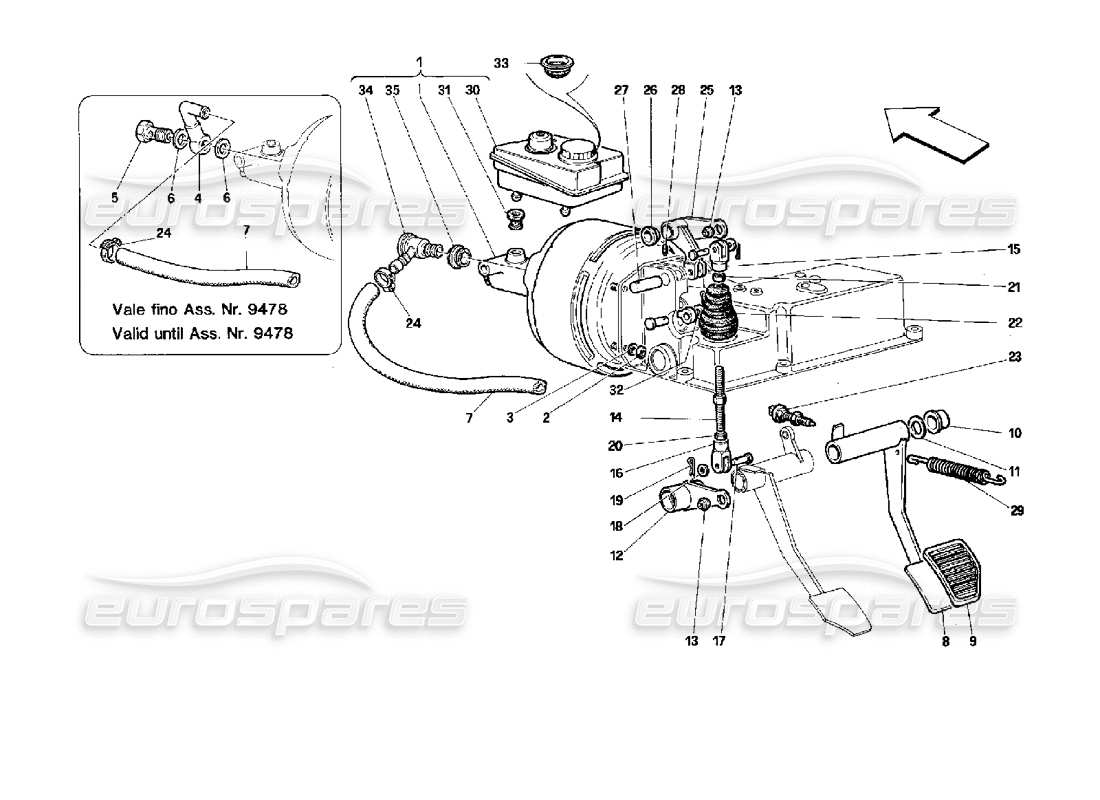 Ferrari 512 TR Brake Hydraulic System -Not for GD- Parts Diagram
