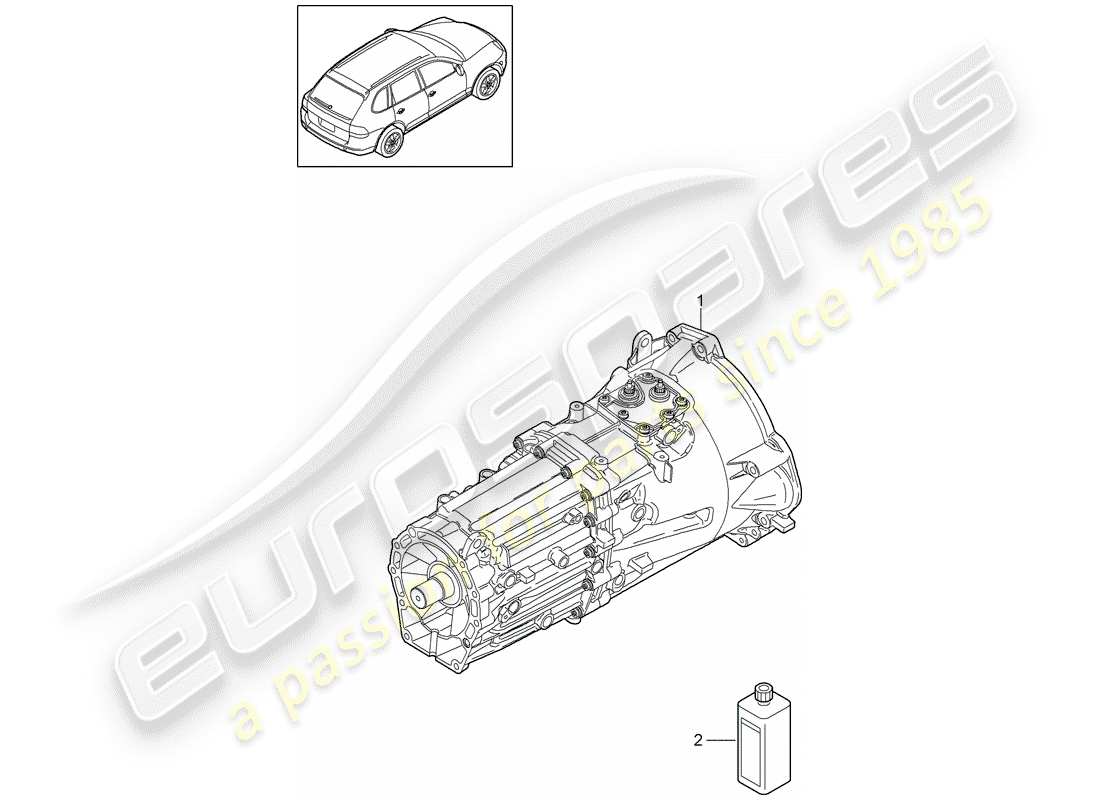 Porsche Cayenne E2 (2015) replacement transmission Part Diagram
