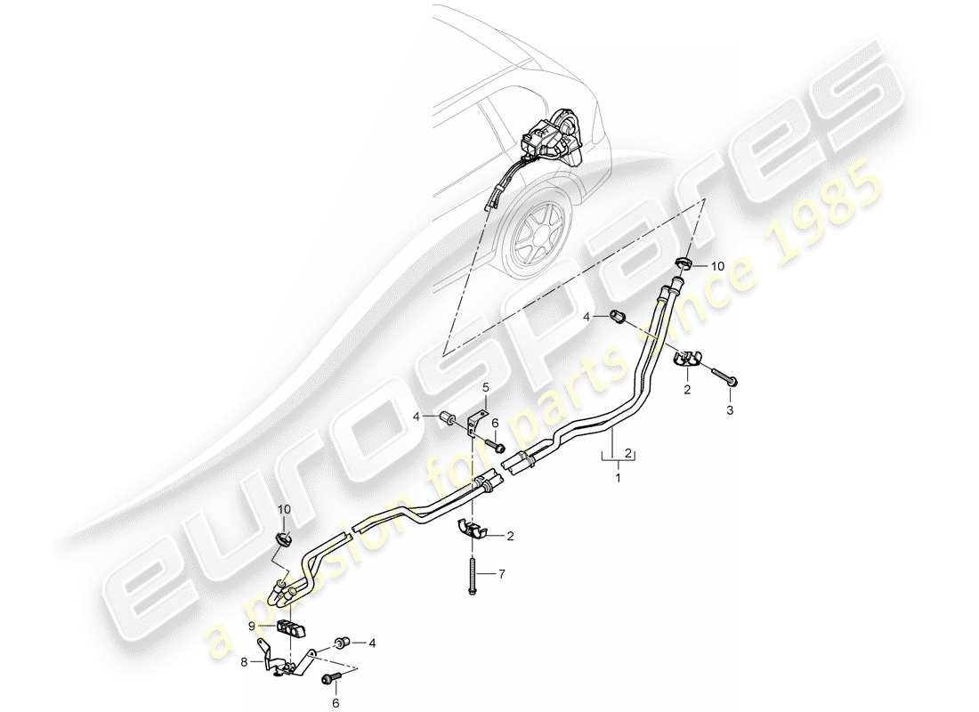 Porsche Cayenne E2 (2015) hot air duct Part Diagram