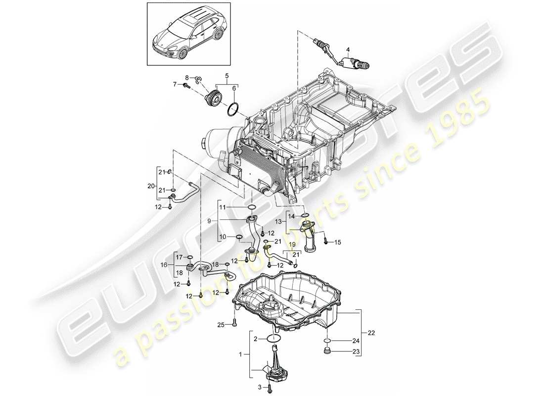 Porsche Cayenne E2 (2018) suction tube Part Diagram