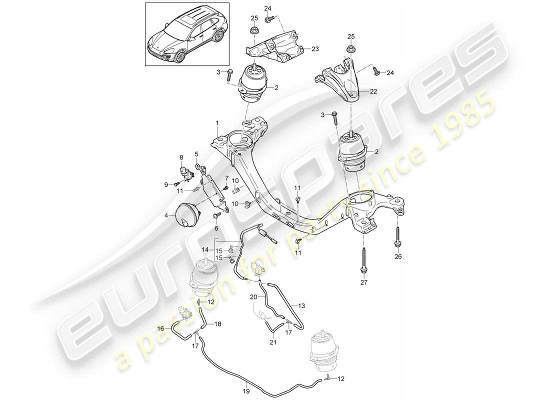 Porsche Cayenne E2 (2018) ENGINE LIFTING TACKLE Part Diagram