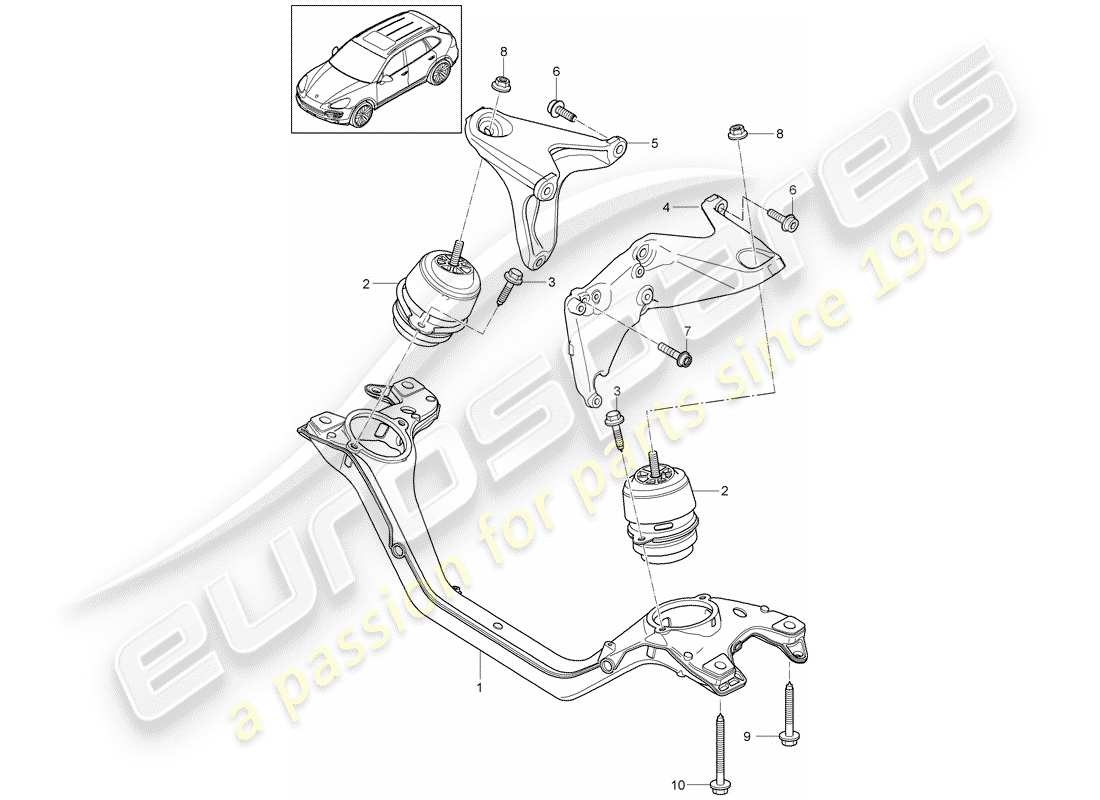 Porsche Cayenne E2 (2018) ENGINE LIFTING TACKLE Part Diagram