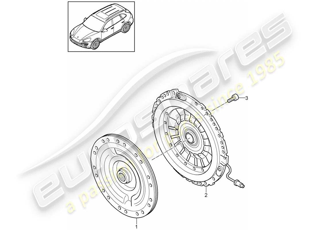 Porsche Cayenne E2 (2018) clutch Part Diagram