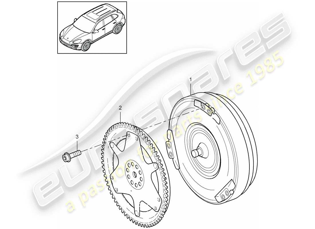 Porsche Cayenne E2 (2018) tiptronic Part Diagram