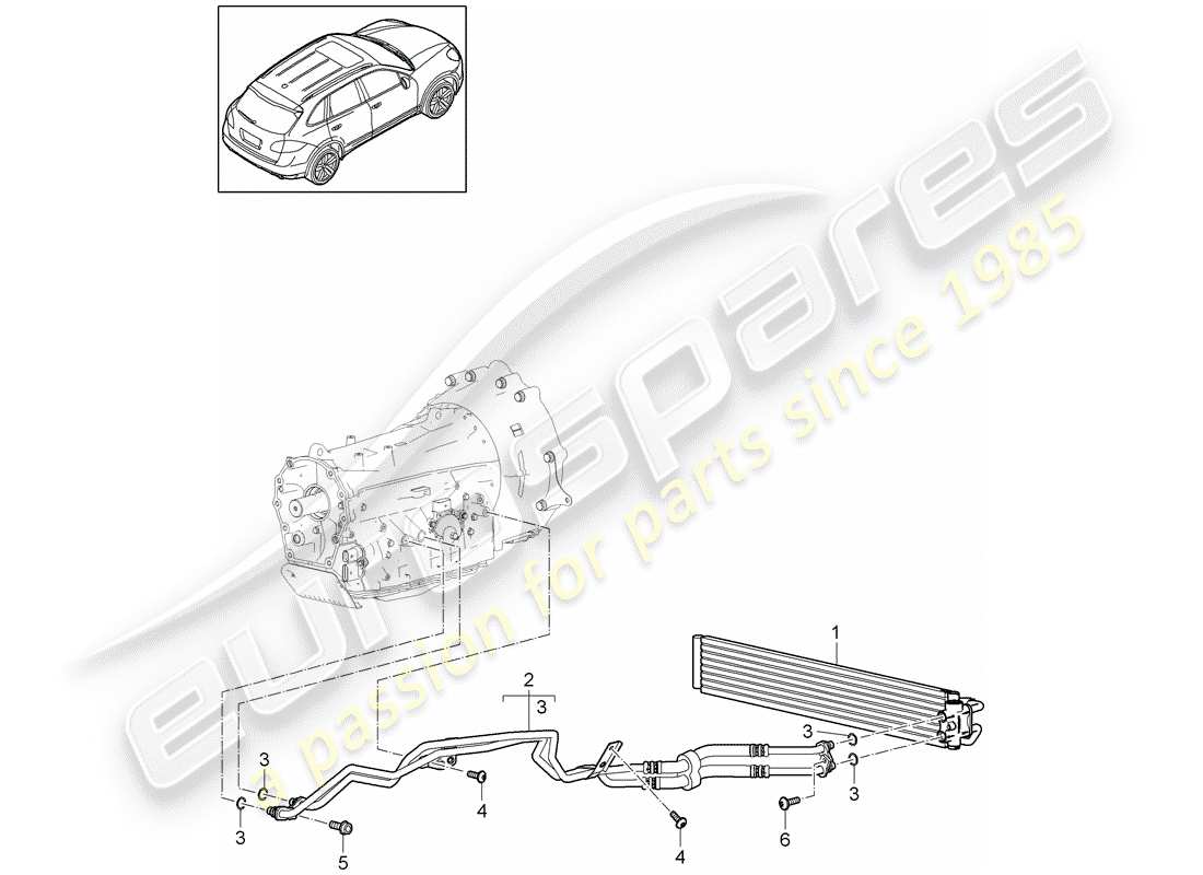 Porsche Cayenne E2 (2018) tiptronic Part Diagram
