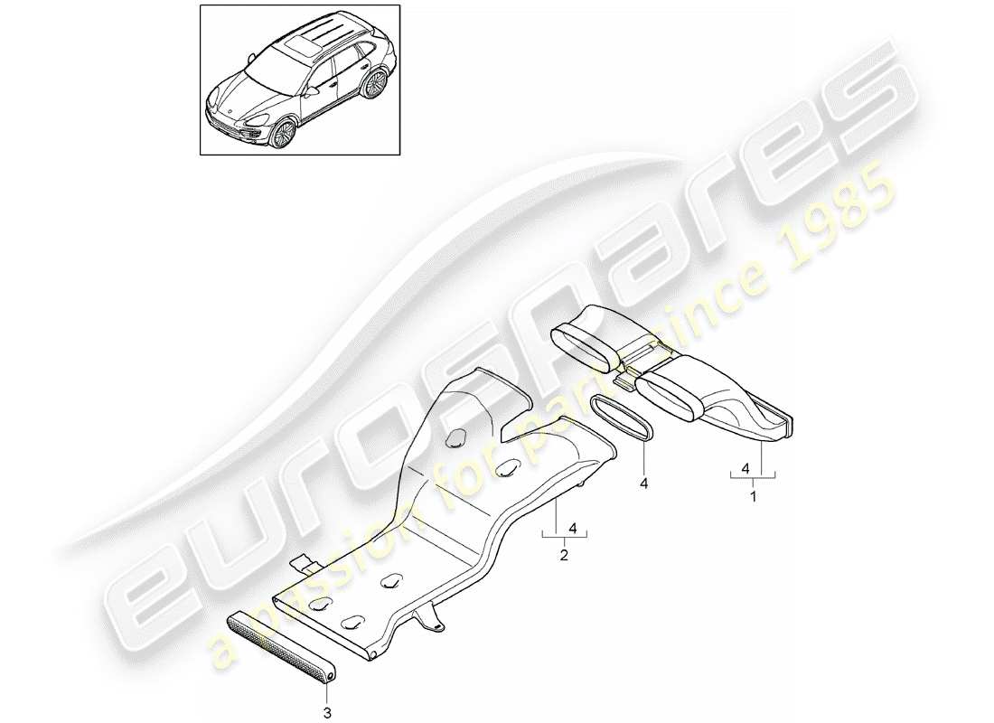 Porsche Cayenne E2 (2018) HYBRID Part Diagram