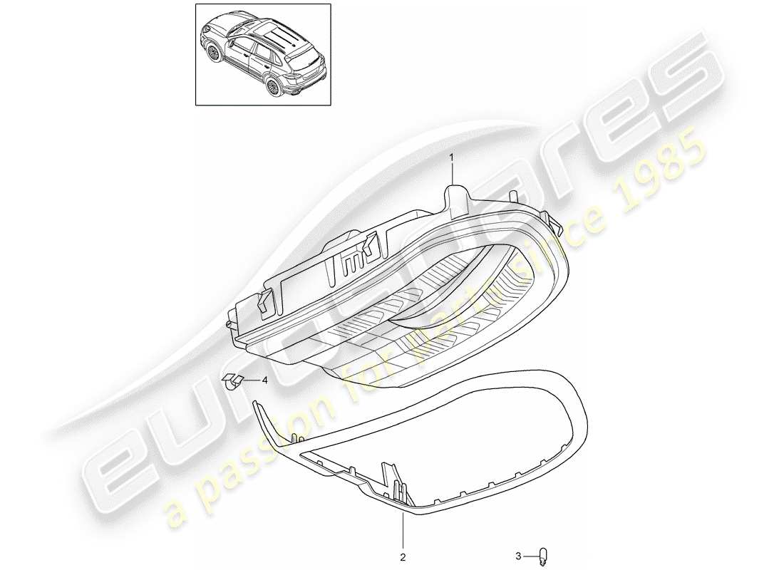 Porsche Cayenne E2 (2018) BRACKET Part Diagram