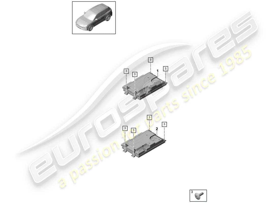 Porsche Cayenne E3 (2018) AMPLIFIER Parts Diagram