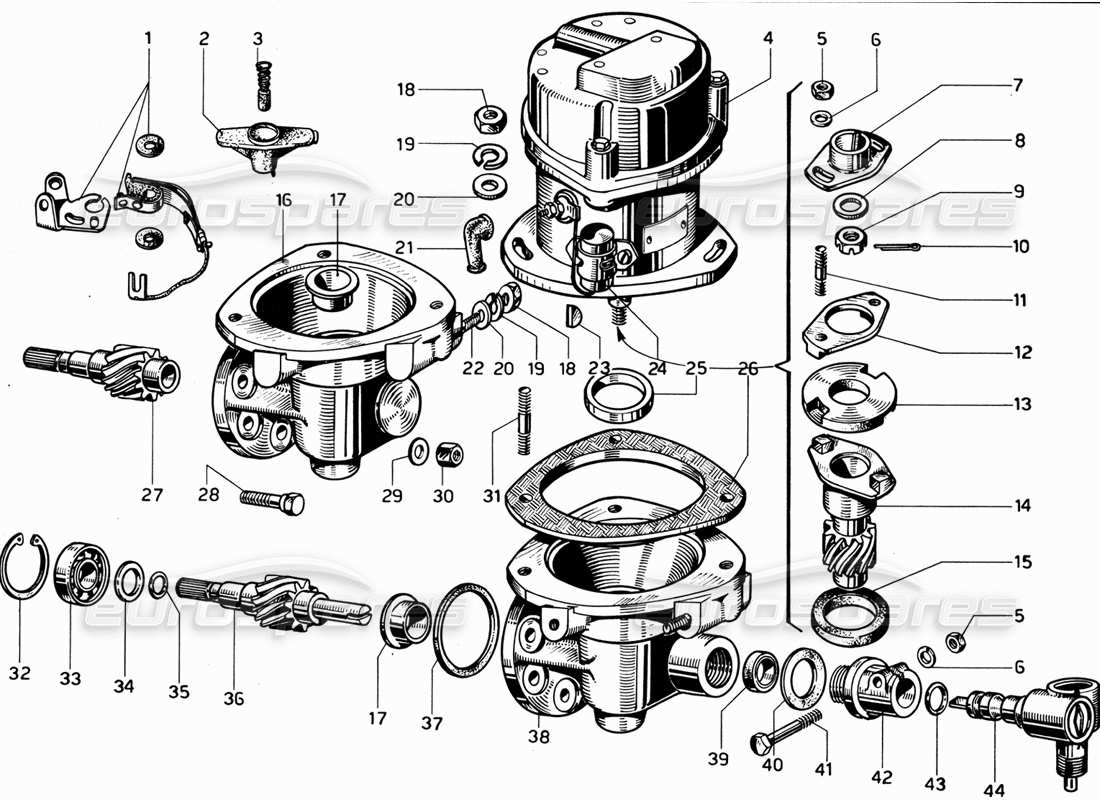 Part diagram containing part number OR 121