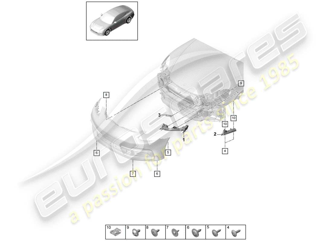 Porsche Panamera 971 (2017) fasteners Parts Diagram