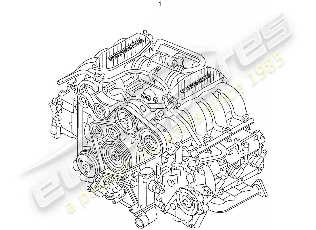 Porsche Replacement catalogue (1965) REPLACEMENT ENGINE Part Diagram