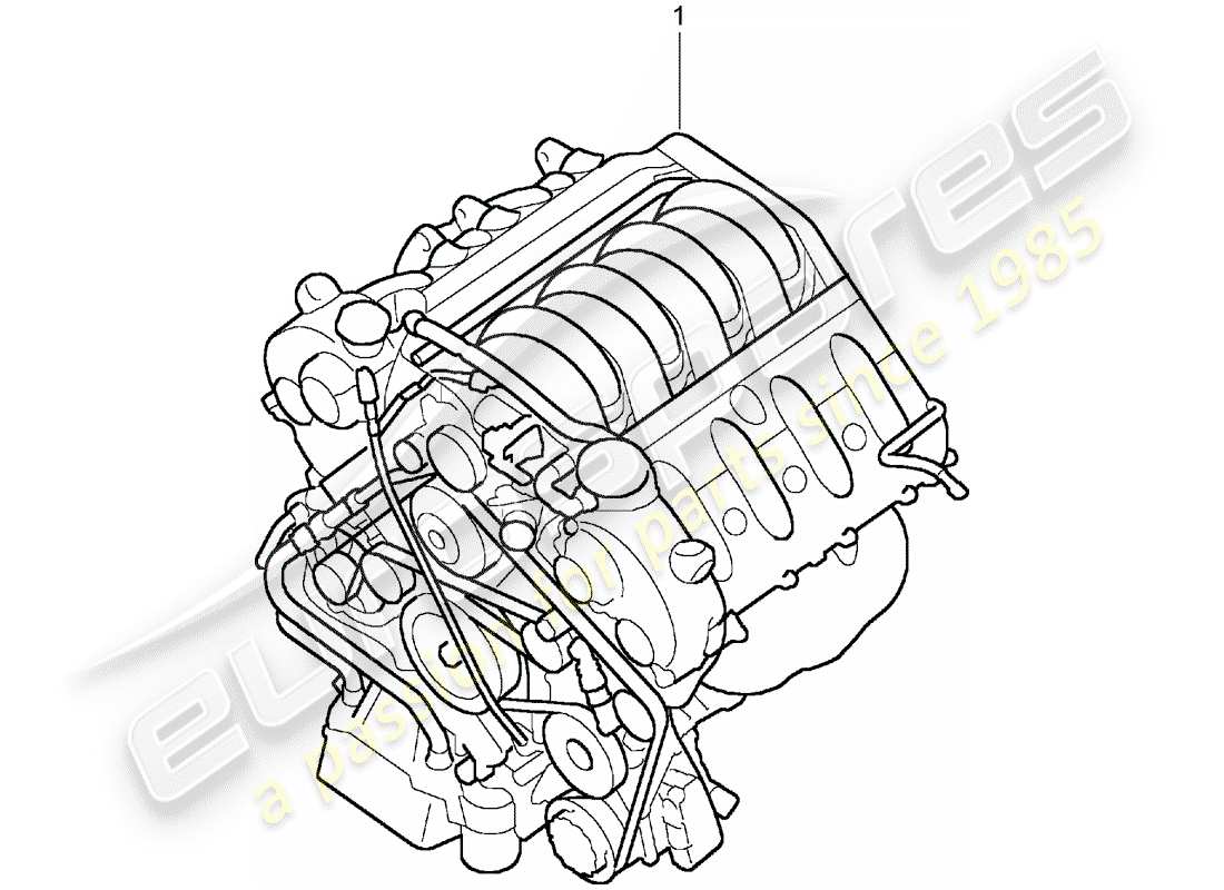 Porsche Replacement catalogue (1965) REPLACEMENT ENGINE Part Diagram
