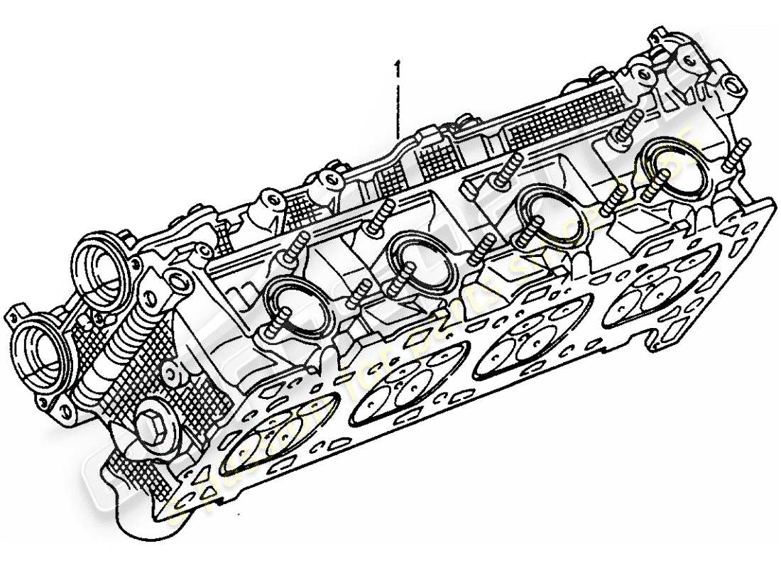 Porsche Replacement catalogue (1965) CYLINDER HEAD Part Diagram