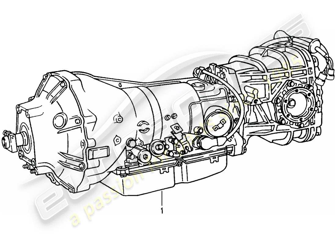 Porsche Replacement catalogue (1965) AUTOMATIC TRANSMISSION Part Diagram