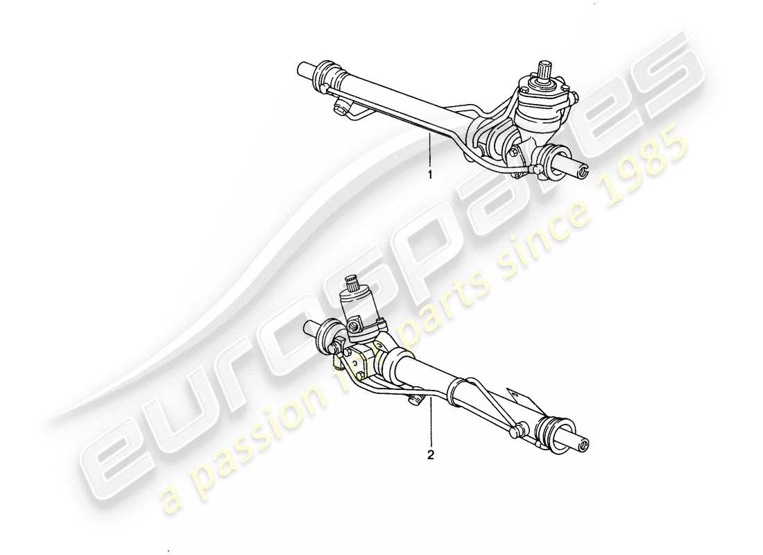 Porsche Replacement catalogue (1965) STEERING GEAR Part Diagram