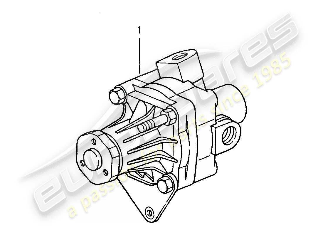 Porsche Replacement catalogue (1965) POWER-STEERING PUMP Part Diagram