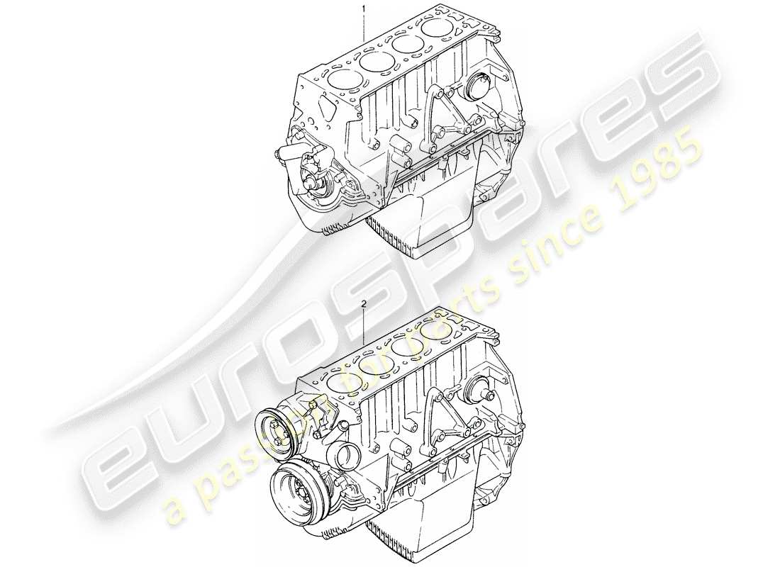 Porsche Replacement catalogue (1970) Short Engine Part Diagram