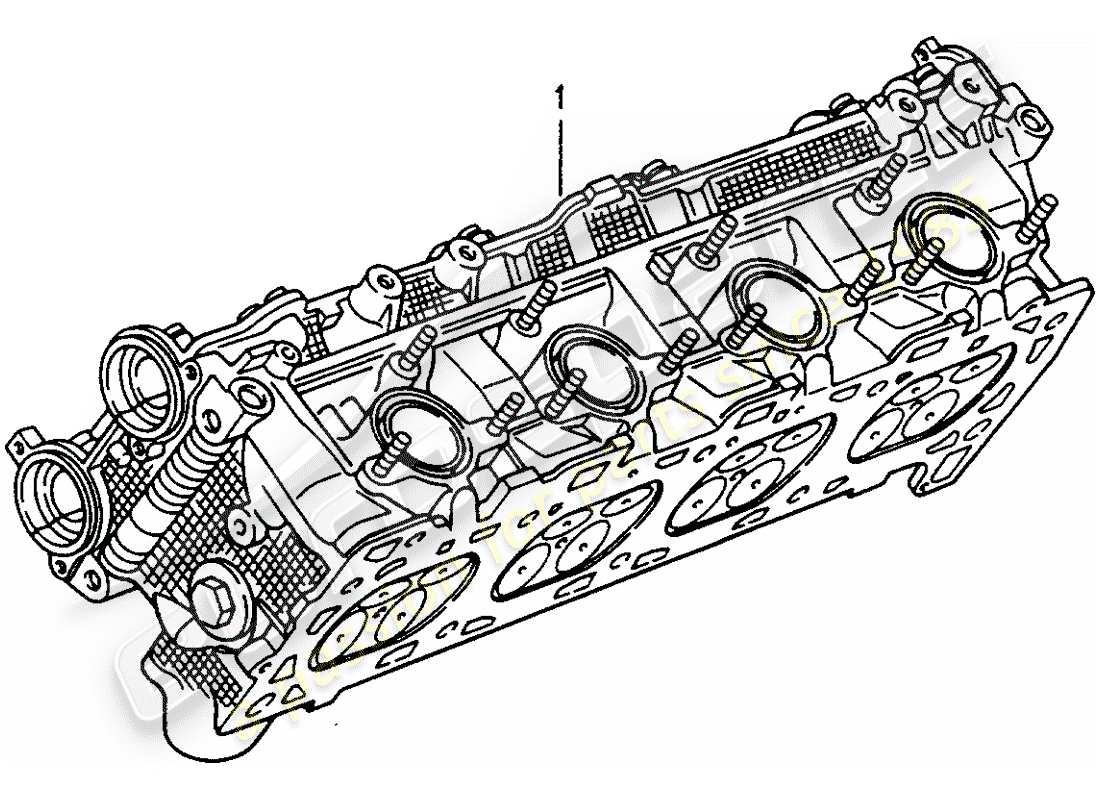 Porsche Replacement catalogue (1970) CYLINDER HEAD Part Diagram