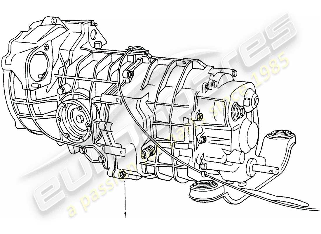 Porsche Replacement catalogue (1976) MANUAL GEARBOX Part Diagram