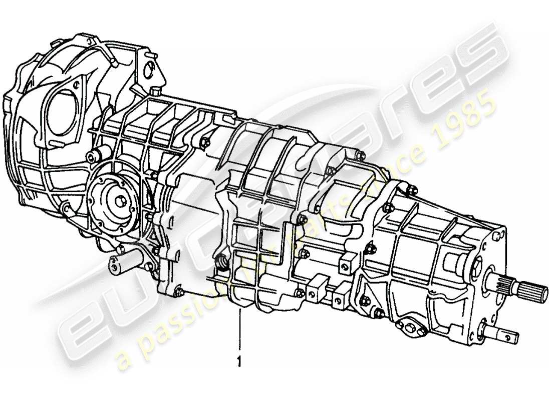 Porsche Replacement catalogue (1976) MANUAL GEARBOX Part Diagram