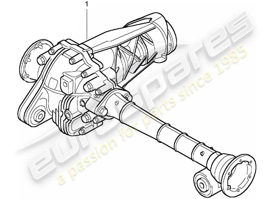 Porsche Replacement catalogue (1976) front axle differential Part Diagram