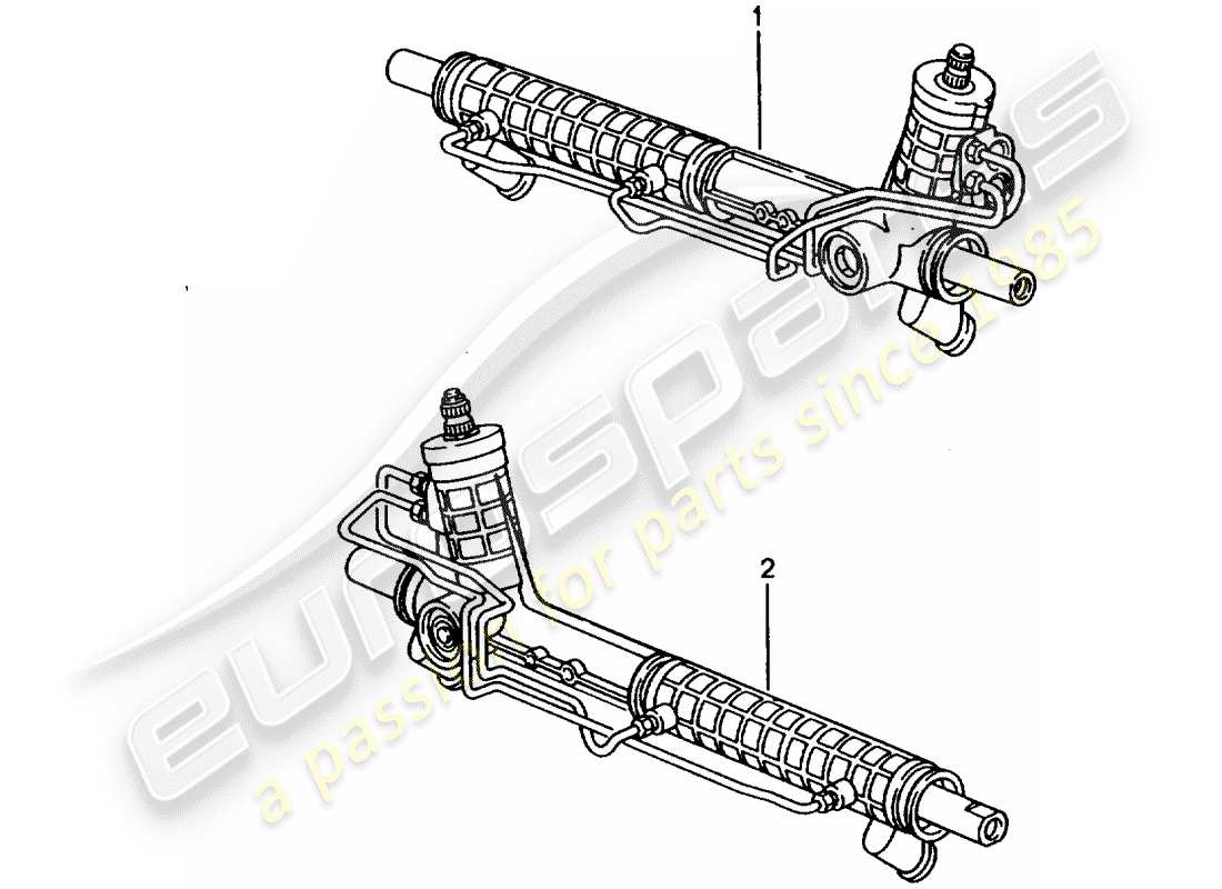 Porsche Replacement catalogue (1976) STEERING GEAR Part Diagram