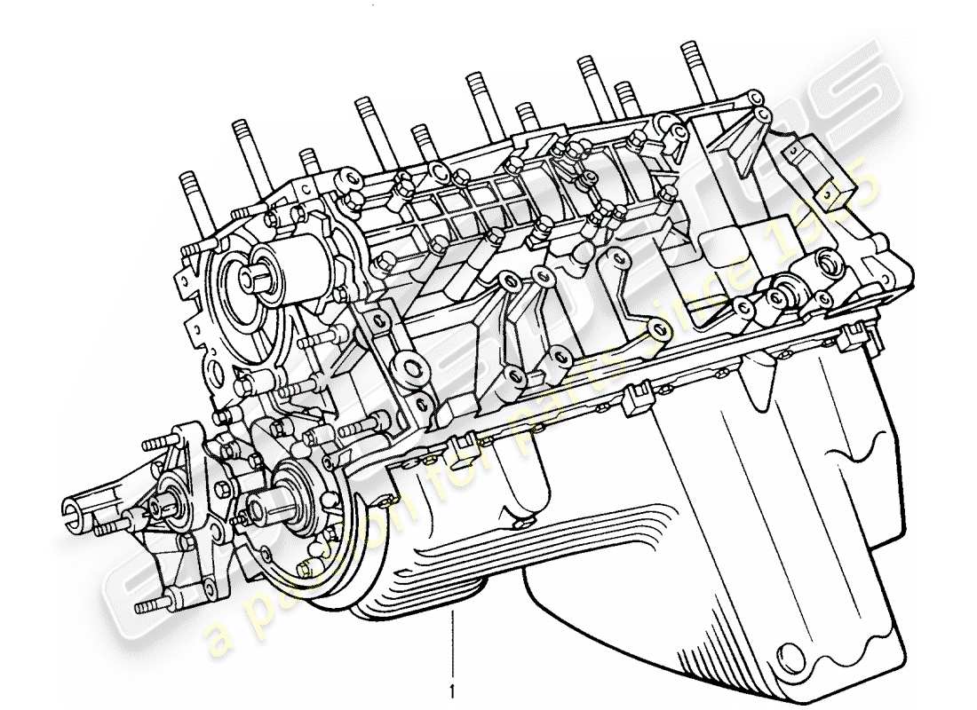 Porsche Replacement catalogue (1986) Short Engine Part Diagram