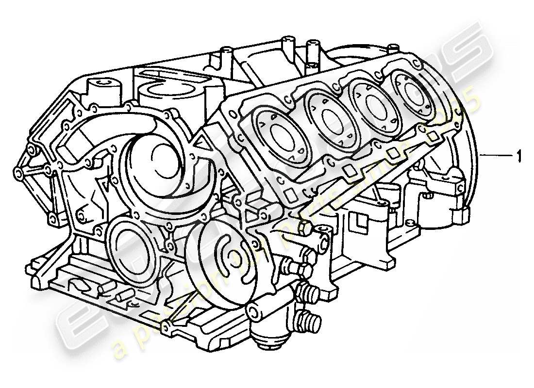 Porsche Replacement catalogue (2009) crankcase Part Diagram