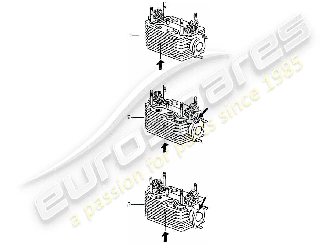 Porsche Replacement catalogue (2009) CYLINDER HEAD Part Diagram