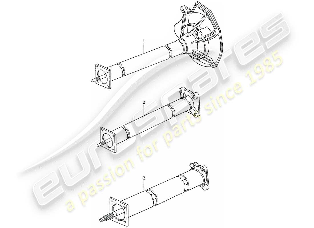 Porsche Replacement catalogue (2009) CENTRAL TUBE Part Diagram