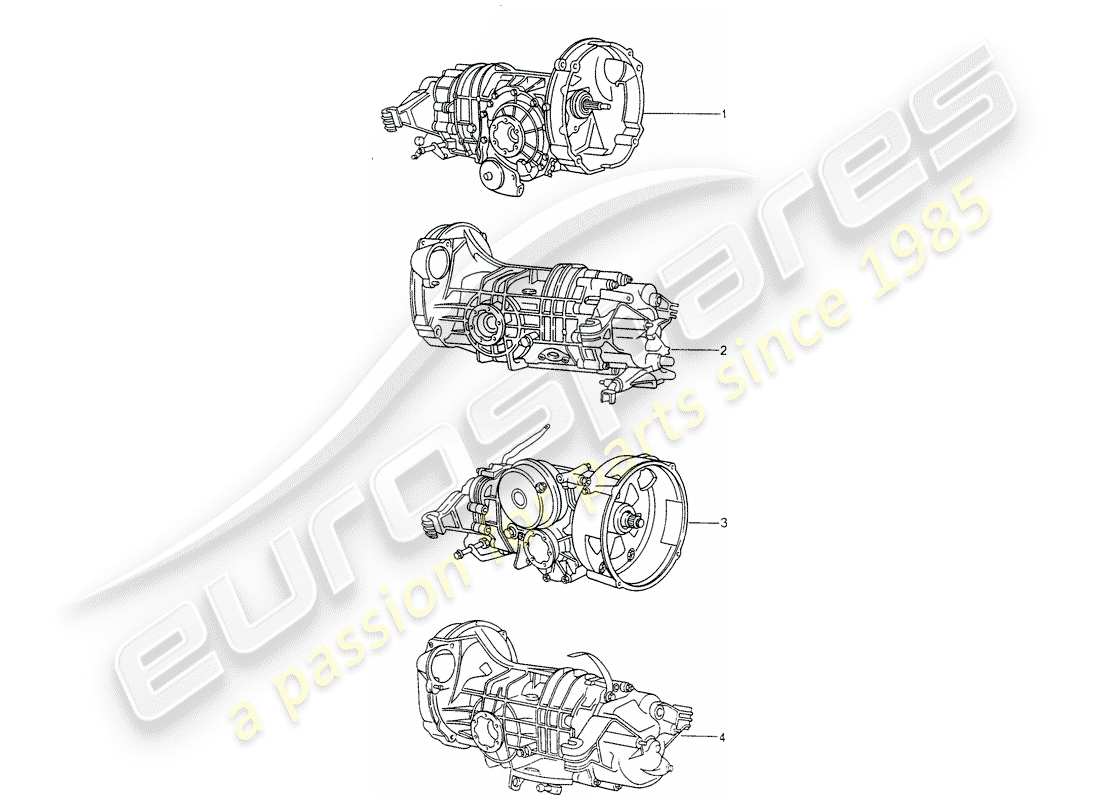 Porsche Replacement catalogue (2009) MANUAL GEARBOX Part Diagram