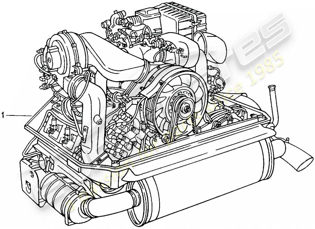 Porsche Replacement catalogue (2012) REBUILT ENGINE Part Diagram